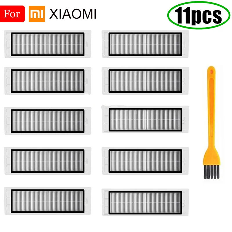 Основная щетка hepa фильтр, боковая щетка для швабры тряпки комплект резервуара для воды для Xiaomi mijia robobot roborock s50 s51 roborock 2 части аксессуары - Цвет: 11pcs