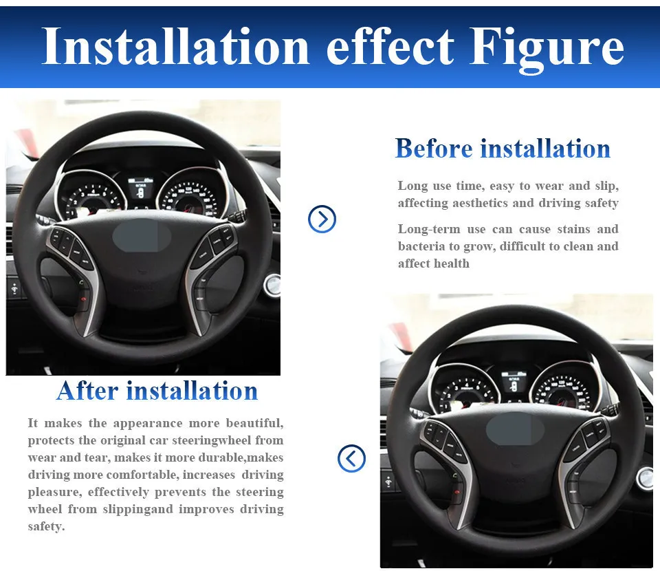 Черный мягкий чехол на руль из искусственной кожи для hyundai Elantra GT 2013- Elantra 3 2011- Elantra Sport 2011