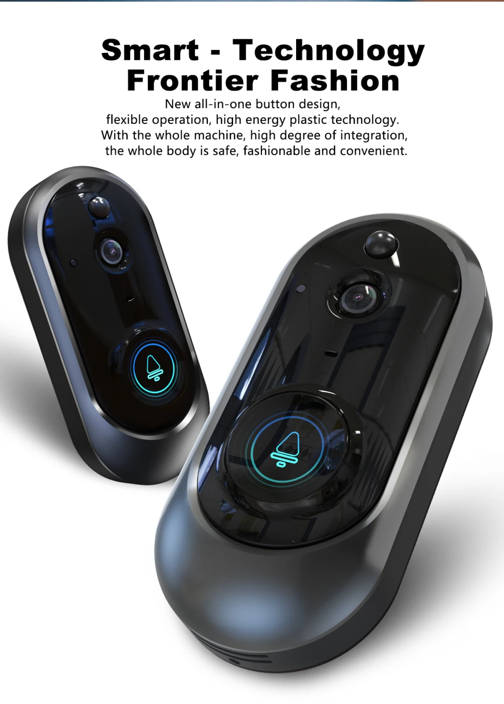 

Wireless Smart WiFi Security DoorBell with Visual Recording Low Power Consumption HD With Two-way Talk Safe Video Door Bell