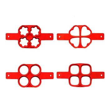 

4Pcs Silicone Pancake Maker Egg Ring Maker Nonstick Cheese Egg Cooker Pan Flip Eggs Mold Kitchen Baking Flip Cooker