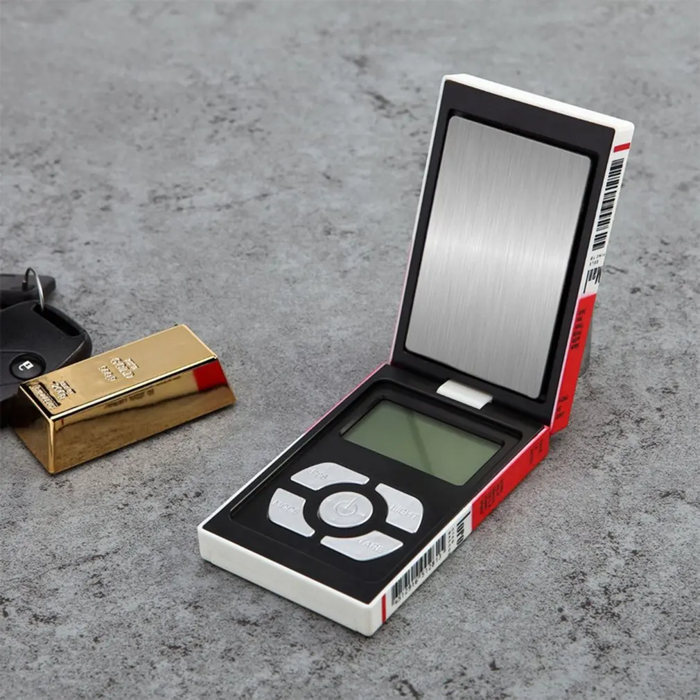 

0.01g/0.1g High-Precision Digital Scale Mini Portable Scale Pocket Gold Jewelry Electronic Small Cigarette Case Weighing Machine
