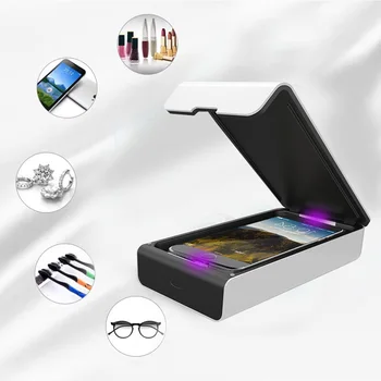 

Home UV Light Sterilizer Box Underwear Jewelry Phones Cleaner Personal Sanitizer Disinfection Case For Travel Sterilization Box