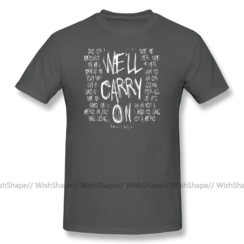 My Chemical Romance футболка Mcr We'll Carry On T Shirt Мужская Базовая с буквенным принтом летние