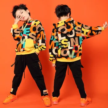 

Spring Autumn Adult kids Costumes Camouflage letter wear Unisex Black jazz Dream Harem Hip Hop Dance Pants