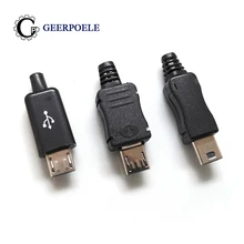 10 шт./партия Micro USB 5P 30V 1.5A Micro/MINI USB Разъемы пластиковый корпус Jack Хвост штекер электрические клеммы