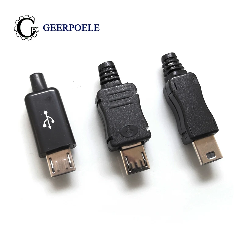 Permalink to 10 pcs/lot Micro USB 5P 30V 1.5A Micro/MINI USB Connectors Plastic Shell Jack Tail Male Plug Electric Terminals