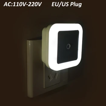 

Sensor LED Night Light 110V 220V EU US Plug Mini Sensor Nightlight Control Light For Baby Room Bedroom Bathroom Lamp