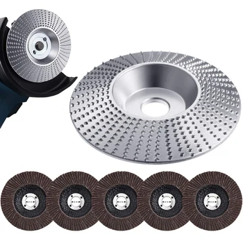 

Angle Grinder Disc with 5 Pieces Sanding Grinding Wheel Flap Discs for Angle Grinder Carving Polishing, Bevel Type