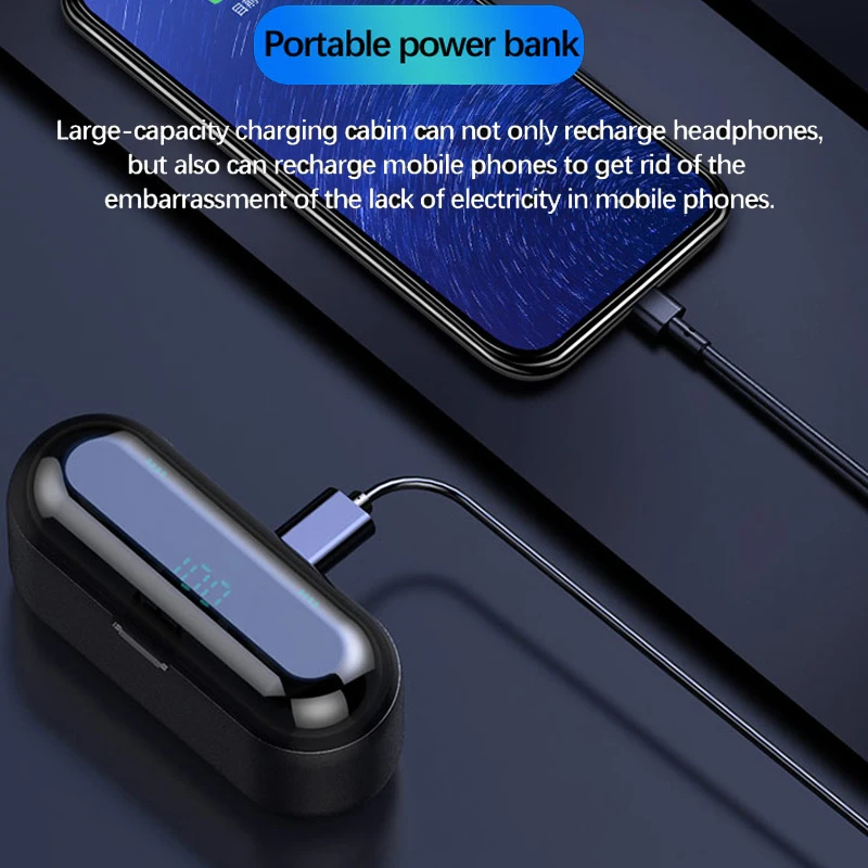 Mini TWS Bluetooth V5 0 Earphones Wireless Headphones Earphones 9D Hifi Sports Waterproof Wireless Earphone Headset Earbuds