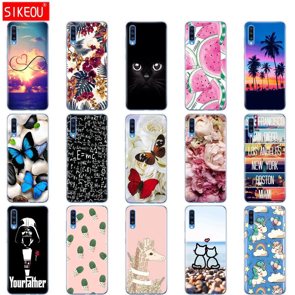 Чехол для Samsung A70 2019 мягкая задняя крышка из ТПУ Galaxy силиконовые чехлы Coque Capa A 70 A705