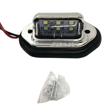

Hot 6LEDs Waterproof Number Plate Light 10-30V License Plate Light Lamp Car Boat RV Truck Tail Light Trailer Step Lamp