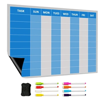 

A3 Whiteboard Monthly Planner Magnetic Message Board Kitchen Daily Flexible Bulletin Memo Boards Fridge Magnet Drawing Calendar