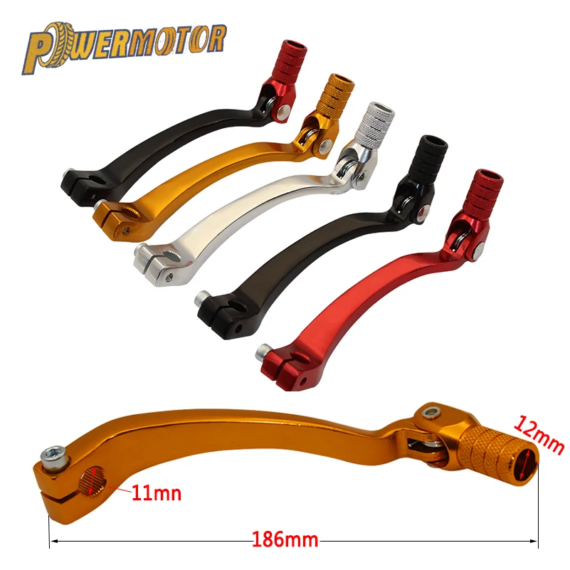 PowerMotor Мотоцикл с ЧПУ Складной Алюминиевый Рычаг переключения передач рычаг переключения передач подходит для мотоцикла ATV Dirt Bike Pit велосипеды рычаг переключения передач