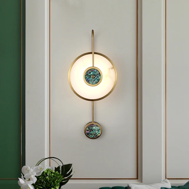 Round Marble Wall Light 1