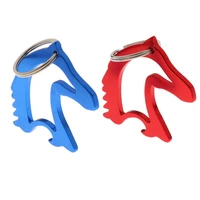 Portable Aluminum Alloy Horse Head Pattern Bottle Opener with Key Ring Keychain 1