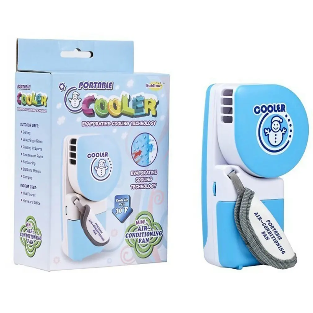 Summer Air Conditioning Mini Fan Usb Rechargeable Battery Cooling Student Portable Leafless Small Fan