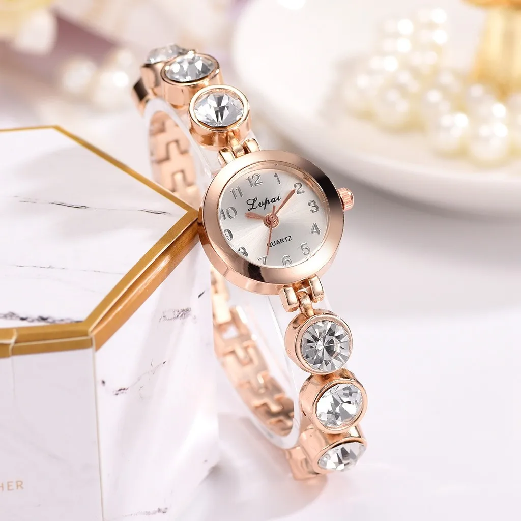 3pcs/Set Luxury Watch Women Fashion Leisure Simple Watch Steel Strip Watch Full Diamond Bracelet Watches Relogio feminino W5