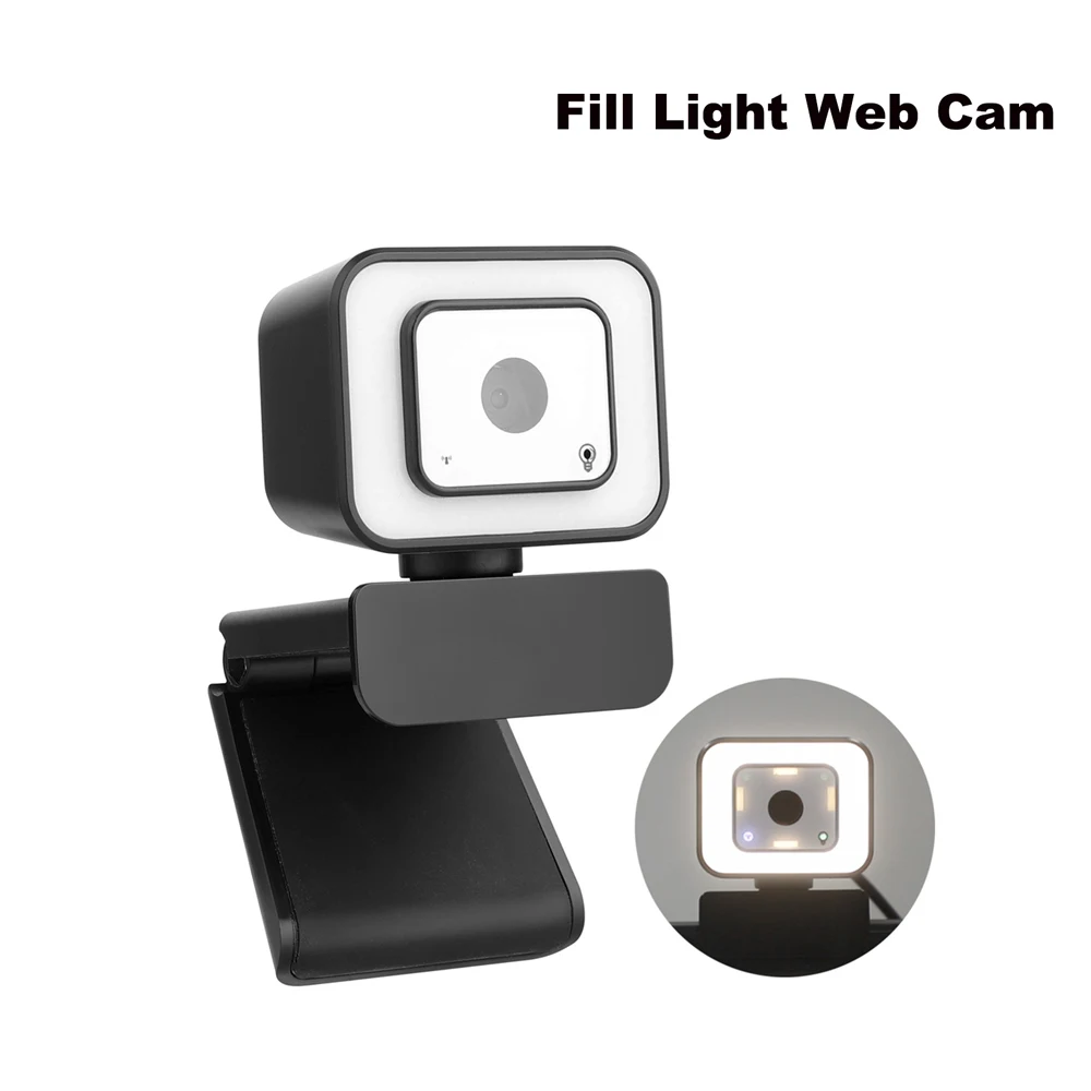 

HD 1080P Webcam Computer PC Web Camera With Microphone For Live Broadcast Video Calling Conference Workcamara Fill Light Web Cam