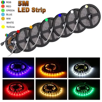 

LED Strip Light SMD 3528 DC12V 5Mor10M /Pack DC 12V 60LEDs/M Indoor Decorative Tape White Blue Red TV Festival Strip lighting