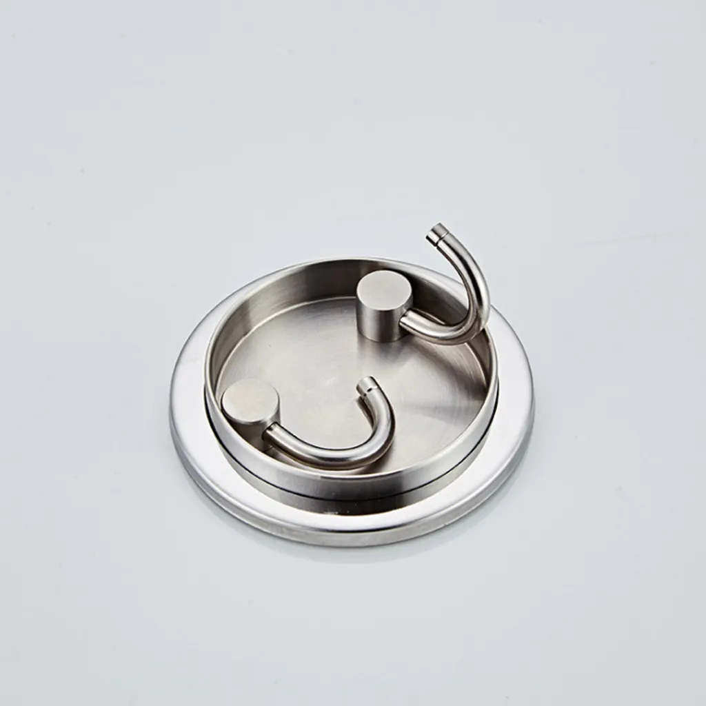 kitchen organizer storage box для кухни товары для кухни Bathroom Coat Hook Bathroom Hook Stainless Steel Clothes Double Hook