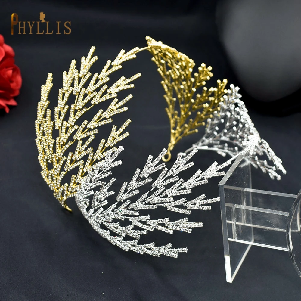 A254 Silver Gold Bride Headband Rhinestone Hair Jewelry for Women Tiaras Headpiece Crystal Wedding Headdress Bridal Headwear jewelry accessories hair accessory hair headdress bridal headwear hair band crown