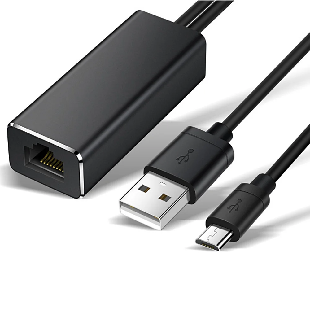 Ethernet адаптер Micro USB к RJ45 профессиональная мини стабильная сетевая карта портативный, из алюминиевого сплава Plug And Play Home для пожарной ТВ