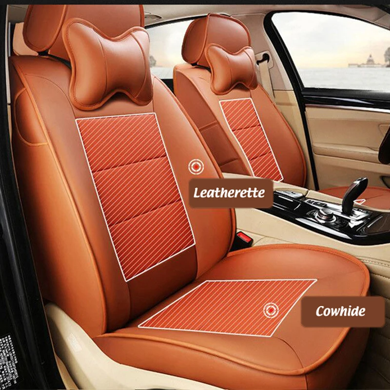 AUSFTORER все 3 ряда яловая кожа Чехлы сиденья для Jeep Commander автомобильных сидений