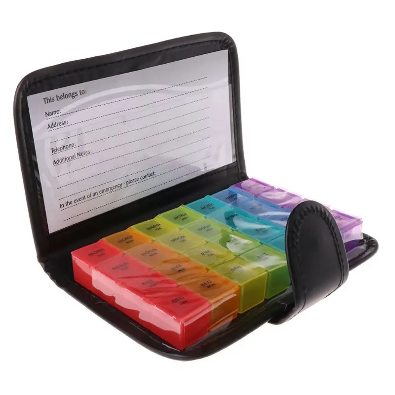 Weekly 28 Day Tablet Pill Box Holder Medicine Storage Case Organizer Container