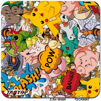 

iTAATOP Cartoon Pikachu Hydro Dipping TSCR9067 0.5M * 2/10/20M Water Transfer Print Film