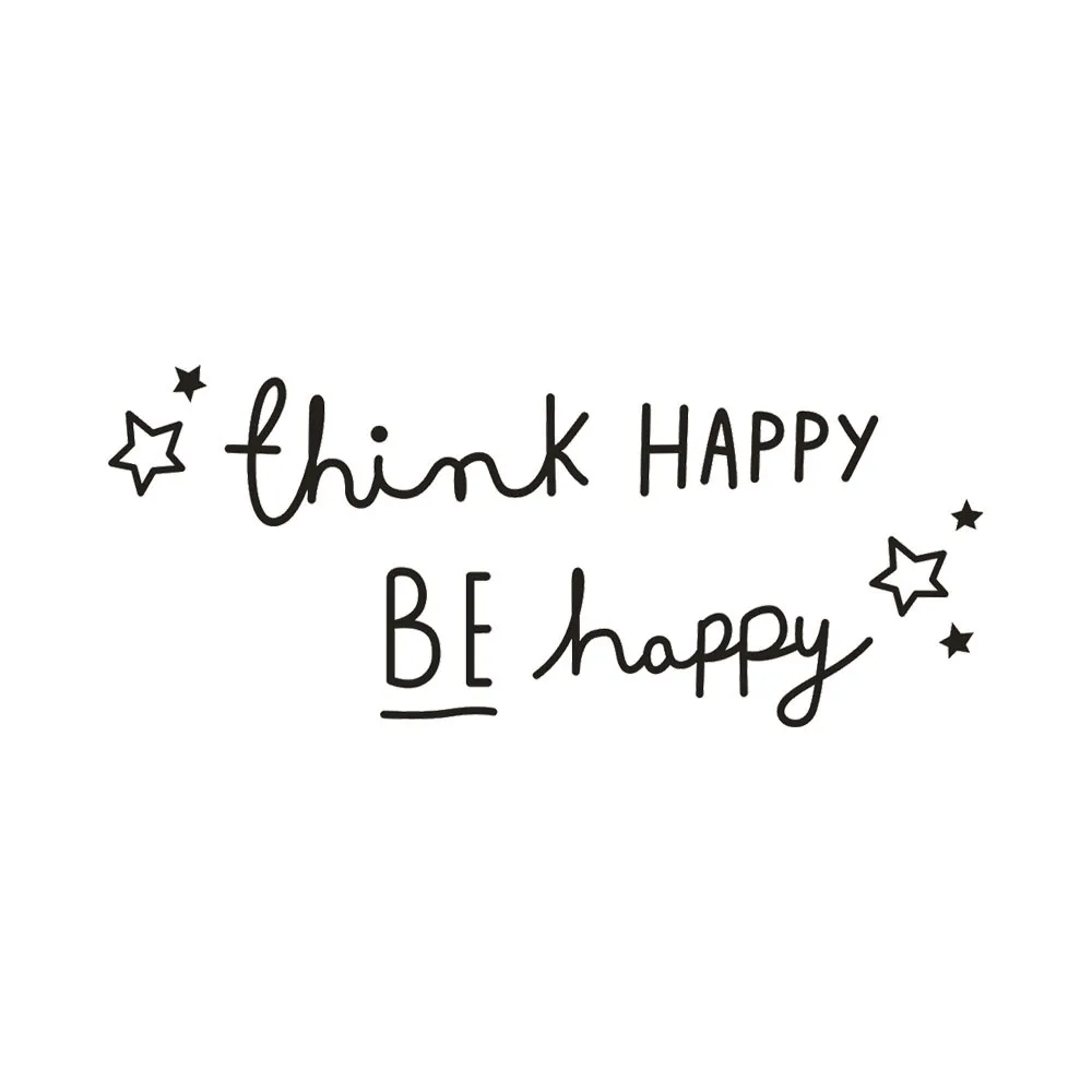 Think Happy Be One Piece Съемная художественная виниловая роспись домашний декор для