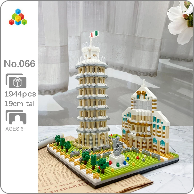 

YZ World Famous Architecture Leaning Tower of Pisa Building Blocks 3D Model Mini Diamond Bricks Building Toy for Boys Gifts