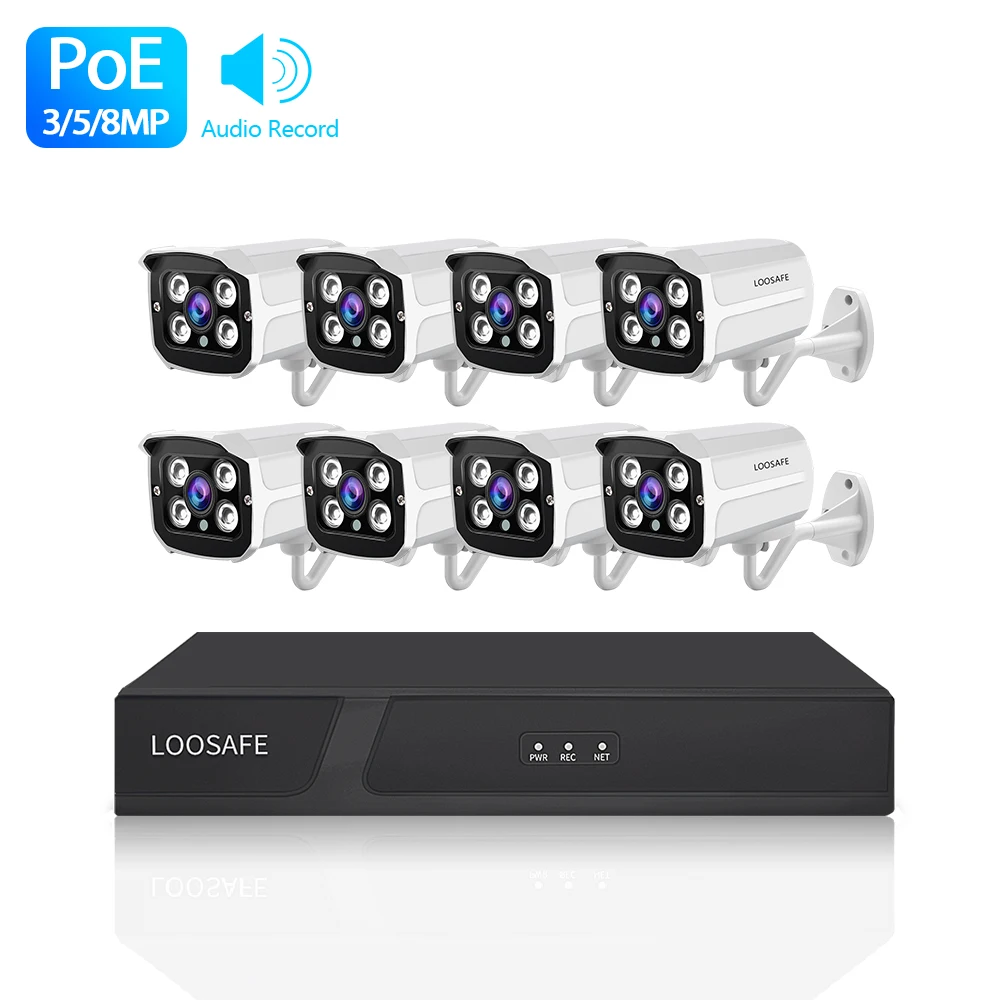 1080P POE HDMI POE NVR Kit CCTV Securit 8CH NVR PoE P2P Kit Outdoor Security Monitor IP Cam 8CH HDD P2P Onvif Surveillance Set