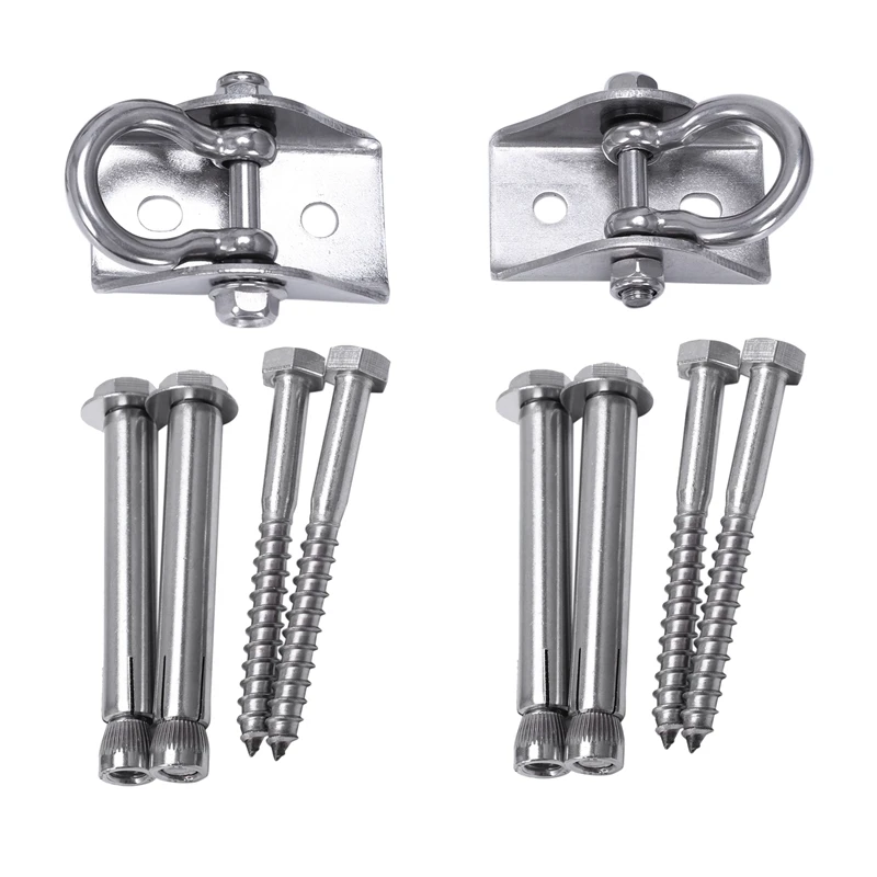 

2 Set Stainless Steel Yoga Swing Hammock Fixing Aerial Swing Hangers Capacity Ceiling Mount For Yoga Swing Chair Sandbag