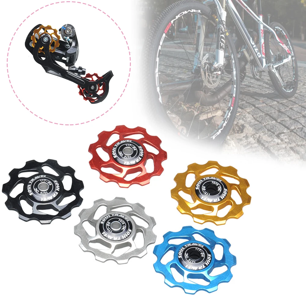 

6pcs 11T Ultralight MTB Aluminum Alloy Bike Bearing Jockey Wheel Rear Derailleur Pulleys Outdoor Bicycle Parts for 8/9/10 sp New
