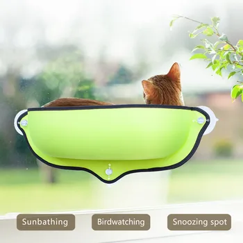 

Cat Window Bed Seat Perch Kitty Mounted Pet Hanging Shelf Seat with Suction Cup Cushion Mat Portable Cat Supplies New Fashion*25
