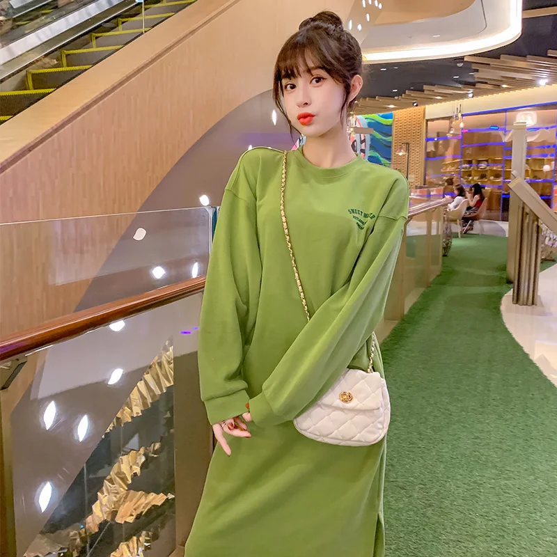 Fruit green Платье для беременных стильное платье с длинными рукавами для беременных женщин платье для мам 3028~ A~ 52~ 8008 - Цвет: Fruit green