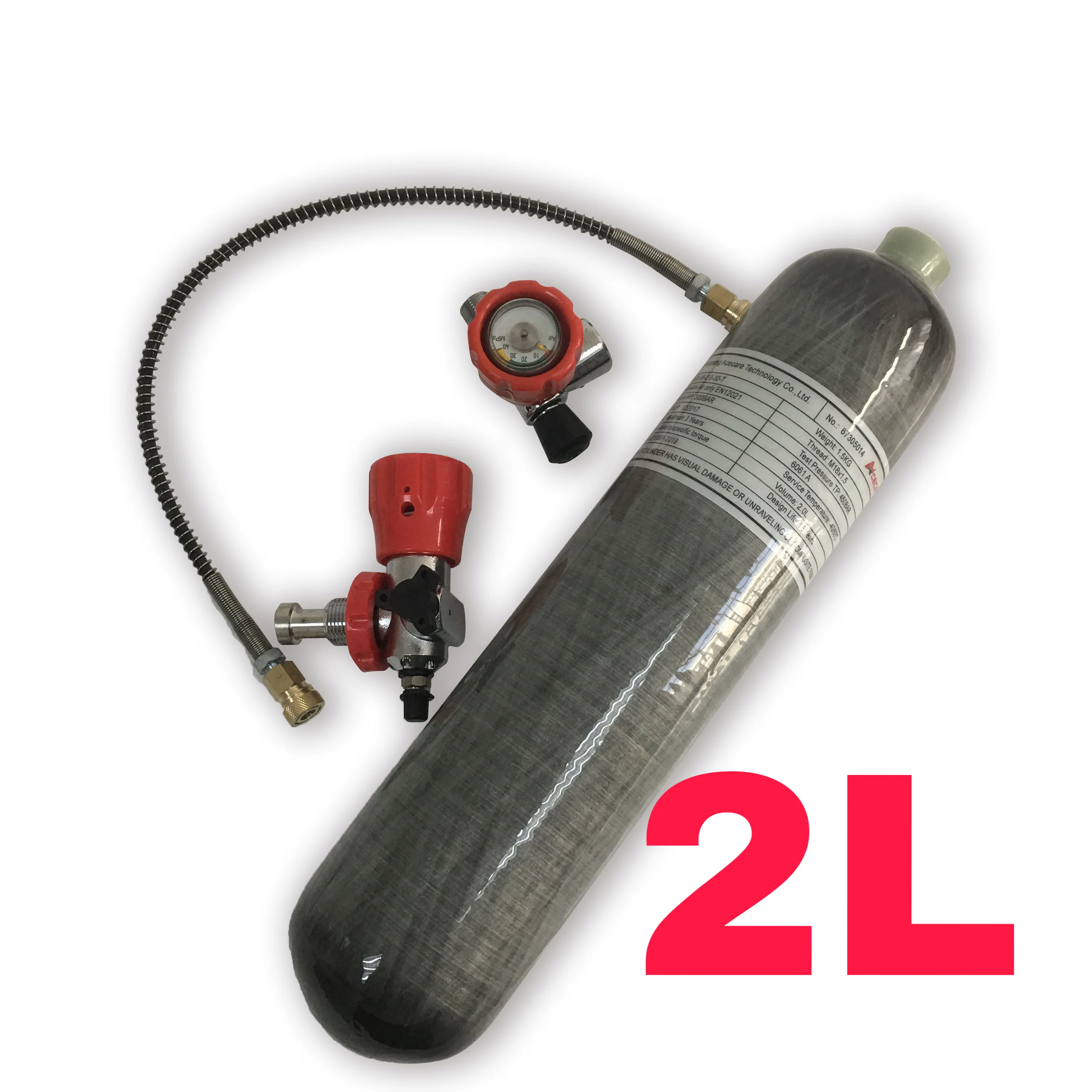 2L Acecare 2L/2.17L акваланг бак Pcp воздушный бак 4500psi ВВС Кондор Pcp воздушная винтовка Hpa страйкбол Воздушный пистолет 300 бар углеродное волокно цилиндр - Цвет: 2L