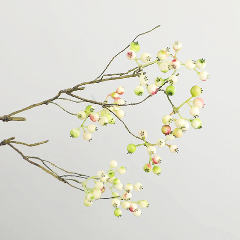 Новое поступление искусственная ягодная ветка розовый зеленый синий красный