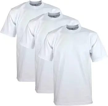 

SY2176 Men's 3-Pack Heavyweight T-Shirt Full Casual Cotton O-Neck