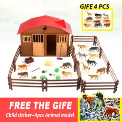 25 шт. игрушки с фермерской тематикой и хобби Аниме фигурки животных фигурка аниме игрушки набор образовательных игрушек для детей
