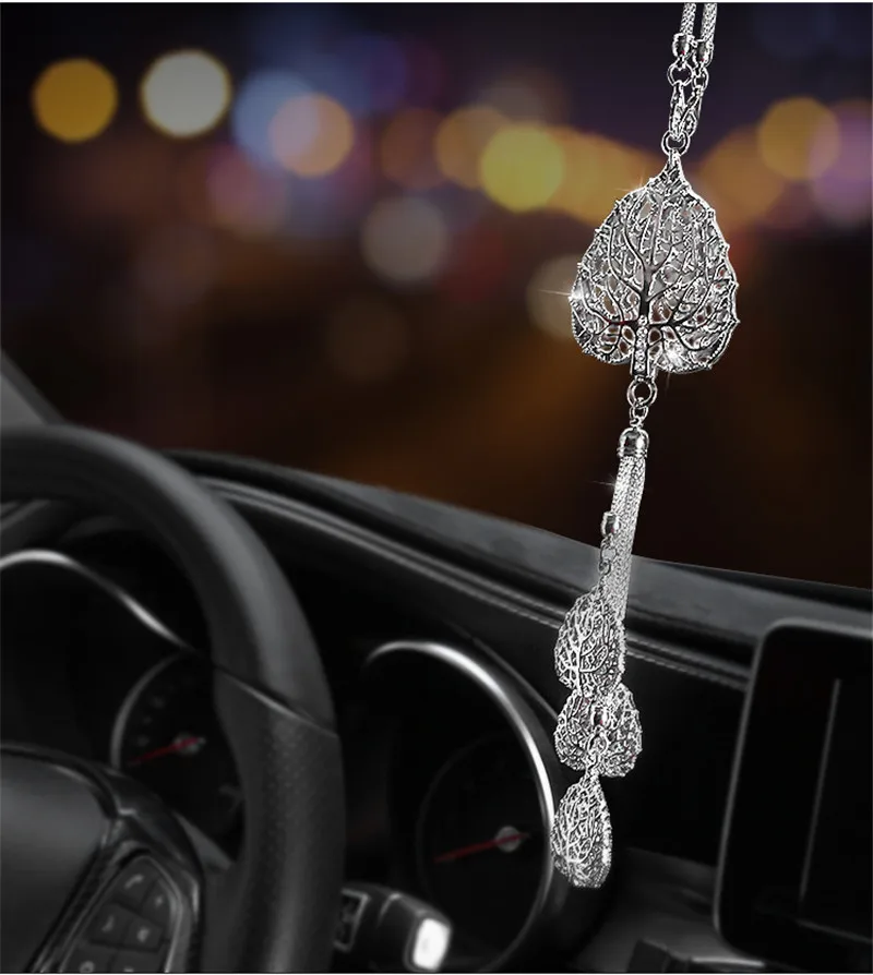 Подвеска для автомобиля Bodhi leaf Автомобильное зеркало заднего вида, простое и стильное, означает удачу и удачу