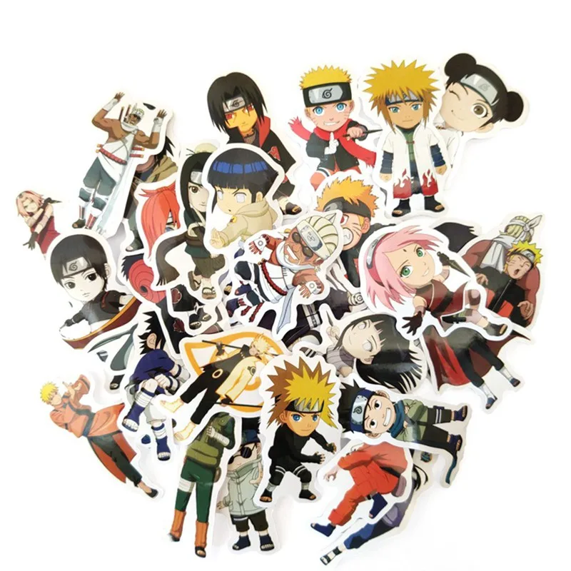 30 шт./упак. аниме мультфильм стикеры Naruto водонепроницаемый ПВХ бутылка для воды