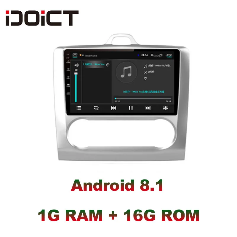 IDOICT Android 8 1 автомобильный DVD плеер GPS навигация Мультимедиа для Ford Focus радио 2005 2011