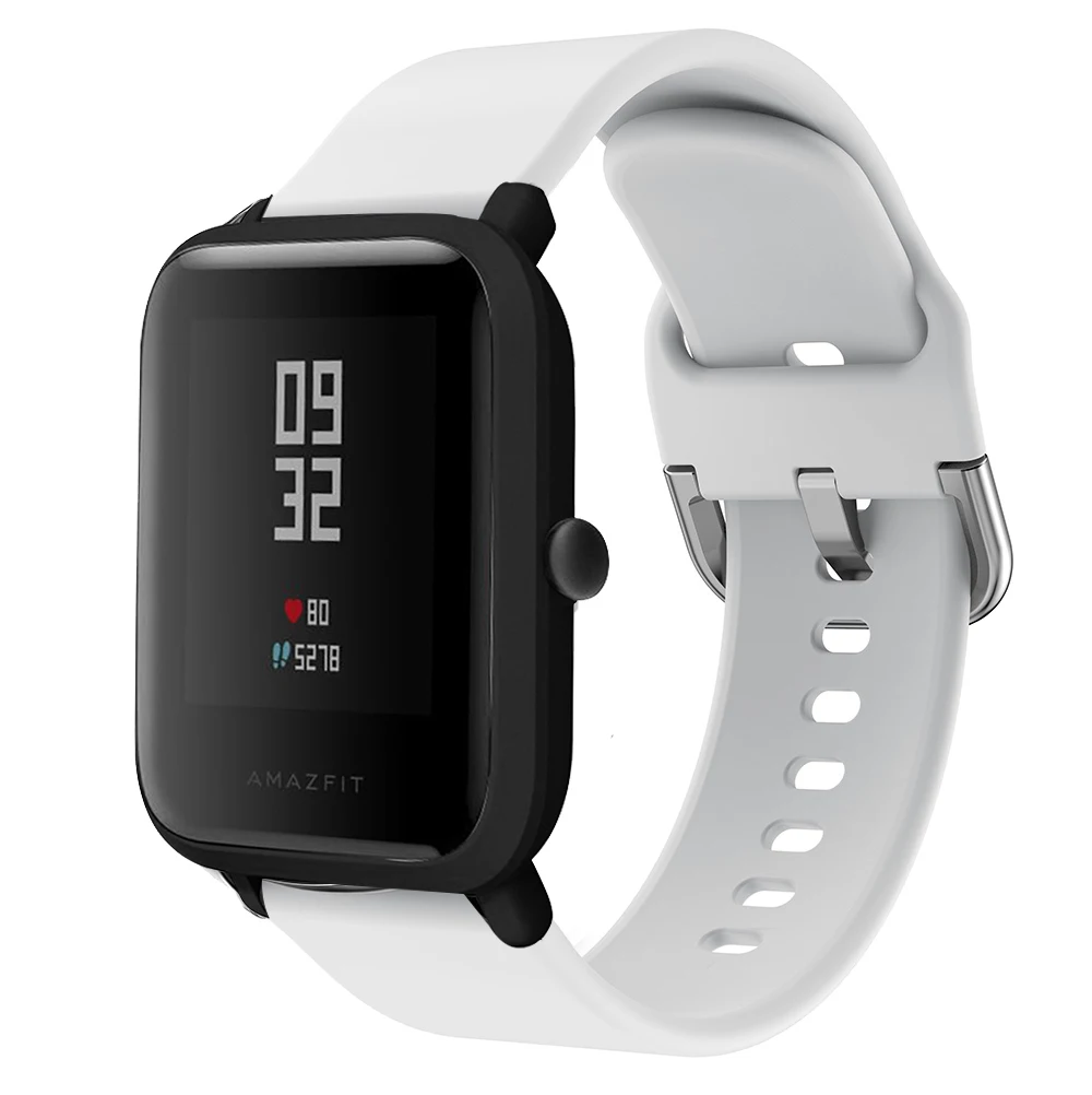 Браслет Correa Amazfit Bip для Samsung Galaxy Watch 42 мм 20 силиконовый ремешок GTR Gear S2 спортивный