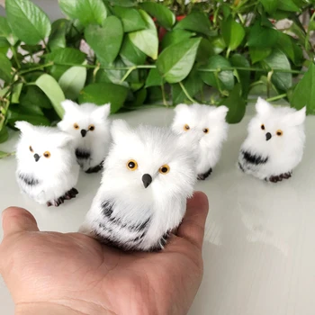 

Christmas Ornament Artificial Owl Furry Xmas Tree Decorate Night Yule Christmas Embellish Simulation Owl Holiday Party Decor