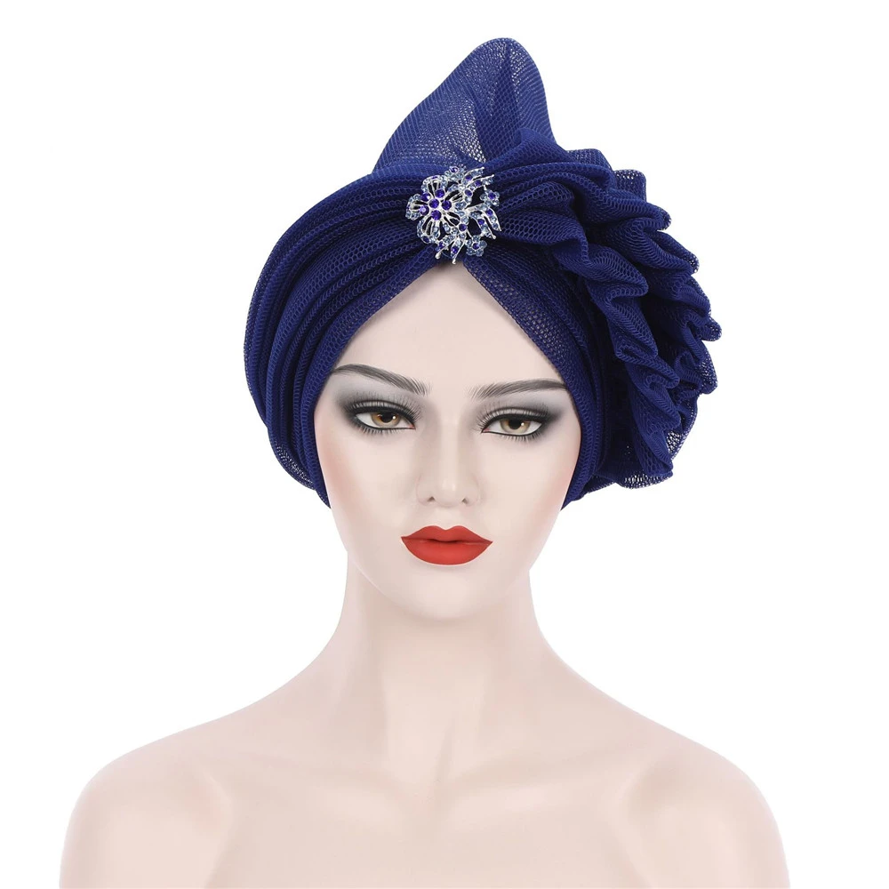 African Auto Gele Headtie Nigerian Women Wedding Gele Muslim Turban Cap Arab India Hat Female Head Wraps Turbante Mujer 2022 New formal dresses south africa