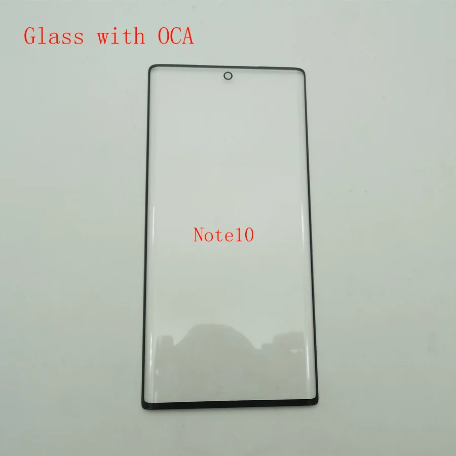 Передний сенсорный экран Стекло Внешний объектив с OCA клей для samsung Galaxy Note 10 N970 Note10 Plus N975 внешнее стекло+ oca пленка