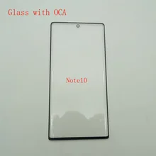 Передний сенсорный экран Стекло Внешний объектив с OCA клей для samsung Galaxy Note 10 N970 Note10 Plus N975 внешнее стекло+ oca пленка