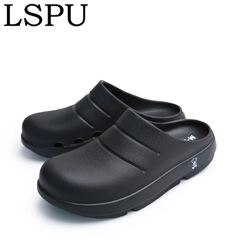 

High-Elastic Damping Kitchen Work Shoes Waterproof Oil-Proof Unisex Cook Chef Shoes Non-slip Garden Safety Shoes Plus Size 36-45