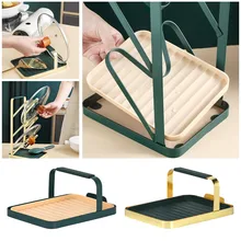 

Kitchen Spatula Holder Organizer Plastic Spoon Rest Non-slip Spoons Pad Holders Cooking Utensil Rest Kitchen Accessories